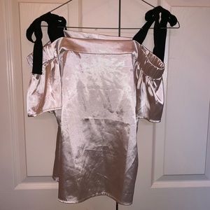 Gold Shoulder Ribbon Top
